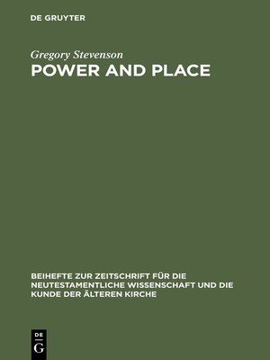cover image of Power and Place